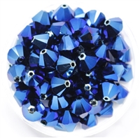 532808METBLU2AB - 8mm Swarovski Crystal Metallic Blue 2AB - 1 count