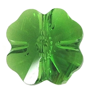 575212FG - 12mm Swarovski Crystal Clover Crystal - Fern Green - 1 count