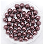 581006BURG - 6mm Swarovski Crystal Burgundy Pearls - 10 Count