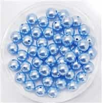 581006LTBLU - 6mm Swarovski Crystal Light Blue Pearls - 10 Count