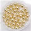 581006LTGLD - 6mm Swarovski Crystal Light Gold Pearls - 10 Count