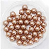 581006PWDALM - 6mm Swarovski Crystal Powder Almond Pearls - 10 Count