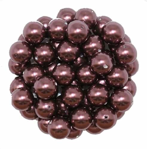 581008BURG - 8mm Swarovski Crystal Burgundy Pearls - 1 Count