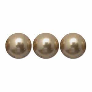 581010VGLD - 10mm Swarovski Crystal Vintage Gold Pearls - 1 Count