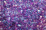 Miyuki 5/0 Triangle Beads 10 Grams 5TR1141 ICL Blue/Fushia