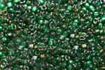 Miyuki 5/0 Triangle Beads 10 Grams 5TR1812 ICL Med. Green/Dk. Green