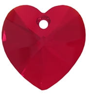 622814SCT - 14mm Swarovski Crystal Heart Drop Crystal - Scarlet - 1 count