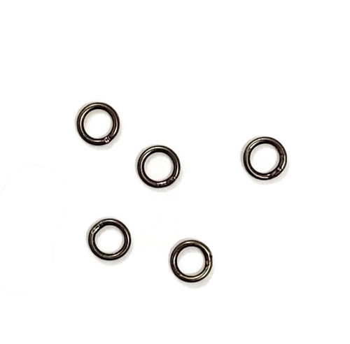 6mm Closed Jump Rings - Antique Plated Brass - 5 Count