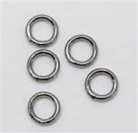 6mm Closed Jump Rings - Gunmetal-plated brass - 5 Count