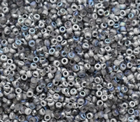 Etched Czech 8/0 Seed Beads - 10 Grams - 8CZ00030-68580 - Crystal Etched Silver Rainbow