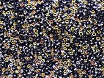 [ 2-2-F-3 ] Czech 8/0 Seed Beads - 10 Grams - 8CZ4560 - Black Marea Czech Coating on Miyuki Rocailles 10 Grams