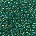 Miyuki Rocaille 8/0 Seed Beads 10 Grams 8RR179 T Green/Gold