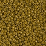 Miyuki Rocaille 8/0 Seed Beads 8RR4491 - Duracoat Opaque Dyed Rocailles - Green Olive - 10 Grams