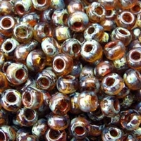 Miyuki Rocaille 8/0 Seed Beads 8RR4505 Picasso T Silk Cream Miyuki Rocailles 10 Grams