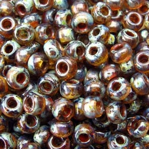 Miyuki Rocaille 8/0 Seed Beads 8RR4505 Picasso T Silk Cream Miyuki Rocailles 10 Grams