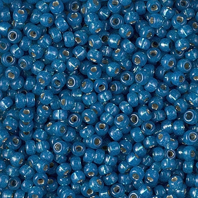 Miyuki Rocaille 8/0 Seed Beads 10 Grams 8RR648 TSL Alabaster Dyed Dark Blue