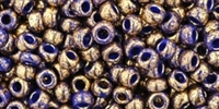 Toho 8/0 Round 8TO1701 - Gilded Marble Blue - 10 Grams