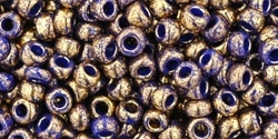 Toho 8/0 Round 8TO1701 - Gilded Marble Blue - 10 Grams