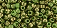 Toho 8/0 Round 8TO1702 - Gilded Marble Green - 10 Grams