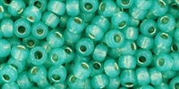 Toho 8/0 Round 8TO2119 - Silver Lined Milky Dark Peridot Seed Beads - 10 Grams