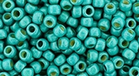 Toho 8/0 Round 8TOPF578F - PermaFinish - Frosted Galvanized Matte Turquoise - 10 Grams