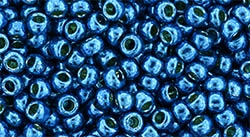 Toho 8/0 Round 8TOPF584 - Permafinish - Galvanized Turkish Blue - 10 Grams