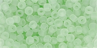 Toho 8/0 Round 8TOREPF5004F - Recycled Glass Round - Matte Transparent - Green - 10 Grams