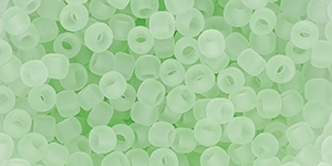 Toho 8/0 Round 8TOREPF5004F - Recycled Glass Round - Matte Transparent - Green - 10 Grams