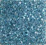 Miyuki 8/0 Triangle Beads 8TR1115 ICL Clear/Dark Turquoise Blue