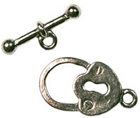 Antiqued Pewter Padlock Toggle Clasp 16x10mm
