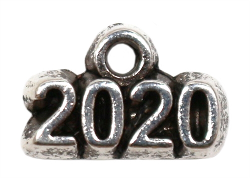 Antique Silver Plated Pewter Charm - 2020 - 1 Charm