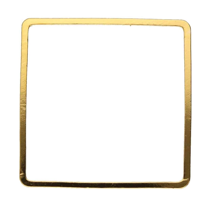 BFG004 - Bead Frame - 30mm Square - 1.2mm Thick - Gold Plate