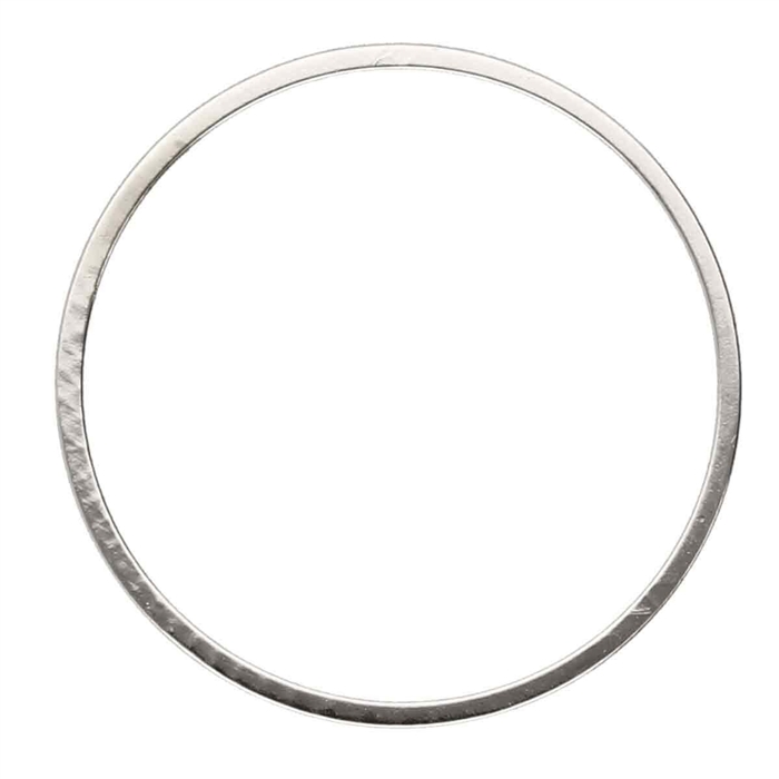 BFS002 - Bead Frame - 30mm Round - 1.2mm Thick - Silver Plate