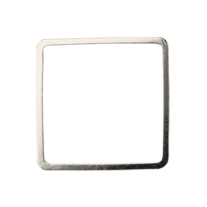 BFS003 - Bead Frame - 20mm Square - 1.2mm Thick - Silver Plate