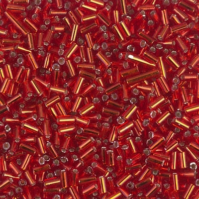 10 Grams Miyuki Bugle BGL3-10 3mm TSL Orangish Red