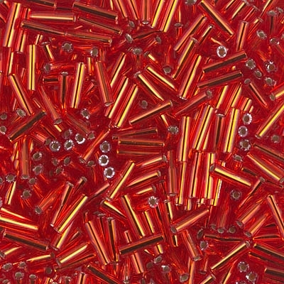 10 Grams Miyuki Bugle BBGL6-10 6mm TSL Orangish Red