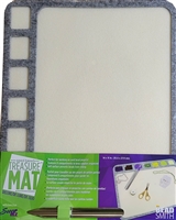 Deluxe Treasure Bead Mat - 11"x14" Featuring 8 Built-In Compartments with ScoopEEZ Metal Bead Scoop