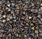 6mm Czech Glass Pyramid 2-Hole Beadstud - BST06-00030-29500 - Crystal Sliperit - 4 Beads