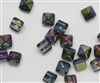 8mm Czech Glass Pyramid 2-Hole Beadstud - BST08-95500 - Magtic Lilac - 4 Beads