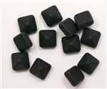 12mm Czech Glass Pyramid 2-Hole Beadstud - BST12-23980M - Matte Jet - 1 Bead