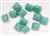 12mm Czech Glass Pyramid 2-Hole Beadstud - BST12-63120-14400 - Turquoise Shimmer - 1 Bead