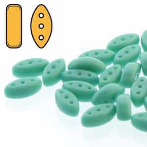 Czech Cali Beads : 3x8mm - CALI-63130 - Green Turquoise - 25 Count