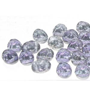 CCB8630010-26536 - Baroque 2-Hole Oval Cabochon 8x6mm - Backlit Violet Ice - 12 Count