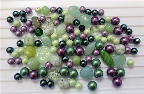 Czech Glass Pearl Mix 17 - Jade Glass Beads & Pearls