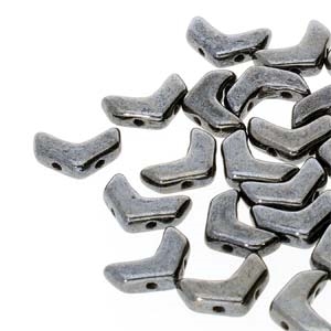 ChevronDuo : CHV10423980-14400 - Chalk Gunmetal - 30 Beads