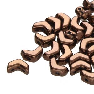 CHV6223980-14415 - Mini ChevronDuo Beads - 6x2mm -  Jet Bronze