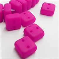 6mm Neon Pink Chexx Beads - 4 count