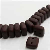 6mm Matte Wine Chexx Beads - 4 count