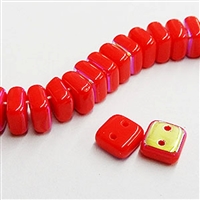 6mm Coral AB Chexx Beads - 4 count