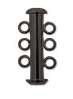 Black Oxide Multi Strand 16mm 3 Strand Slide Clasp - 1 Clasp